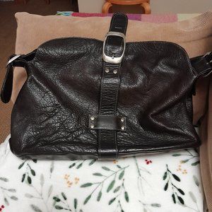 Carla Mancini Black Pebble Leather Handbag